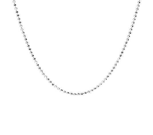 UltraFine Silver 18" Diamond Cut Bead Chain, 5.7g