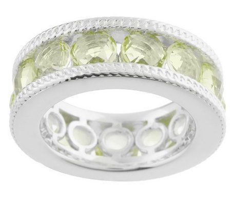 Anthony Nak Sterling Peridot Eternity Ring - QVC.com