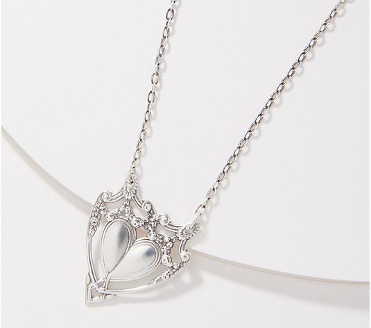 Silver Spoon Sterling Silver 18" Heart Necklace