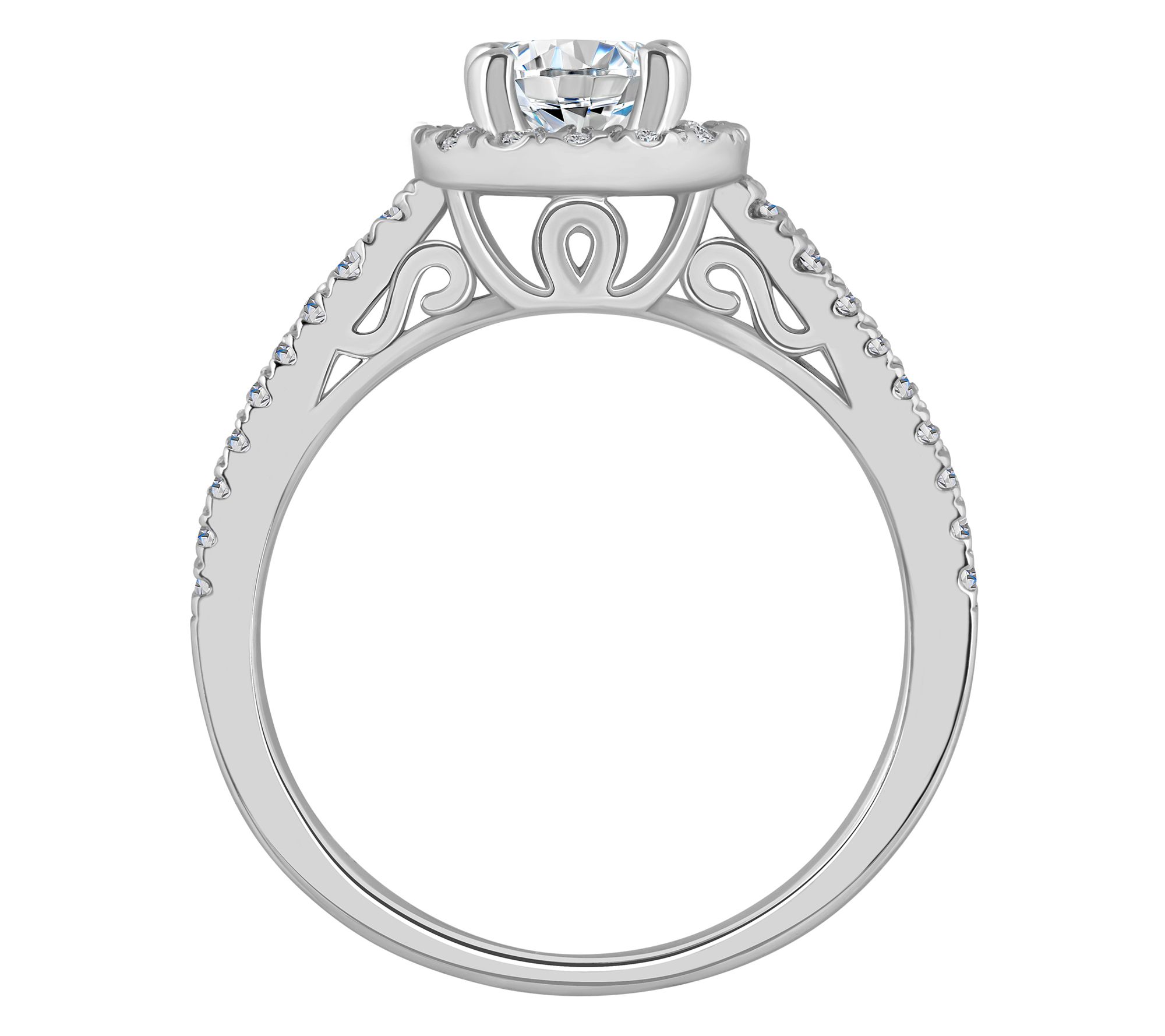 Affinity 1.15 cttw Diamond Halo Engagement Ring, 14K Gold