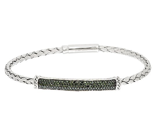 Affinity 5/8 cttw Woven Champagne Diamond Bracelet, Sterling