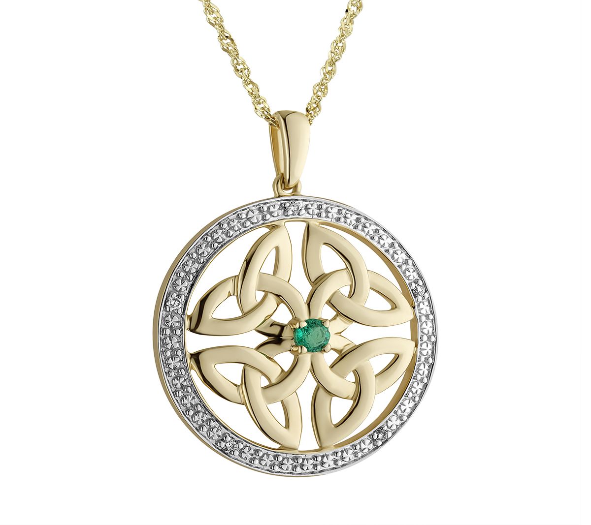 Diamond celtic sale knot pendant