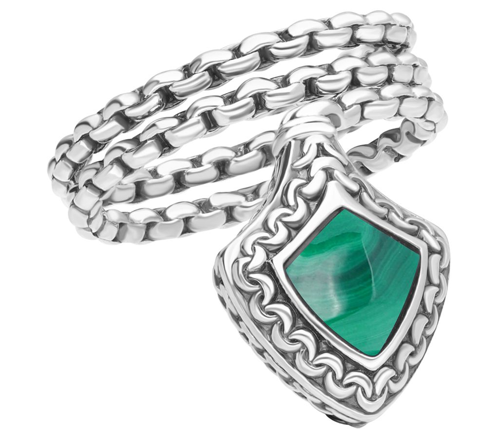 Tiffany Kay Studio Sterling Silver Malachite Shield Ring