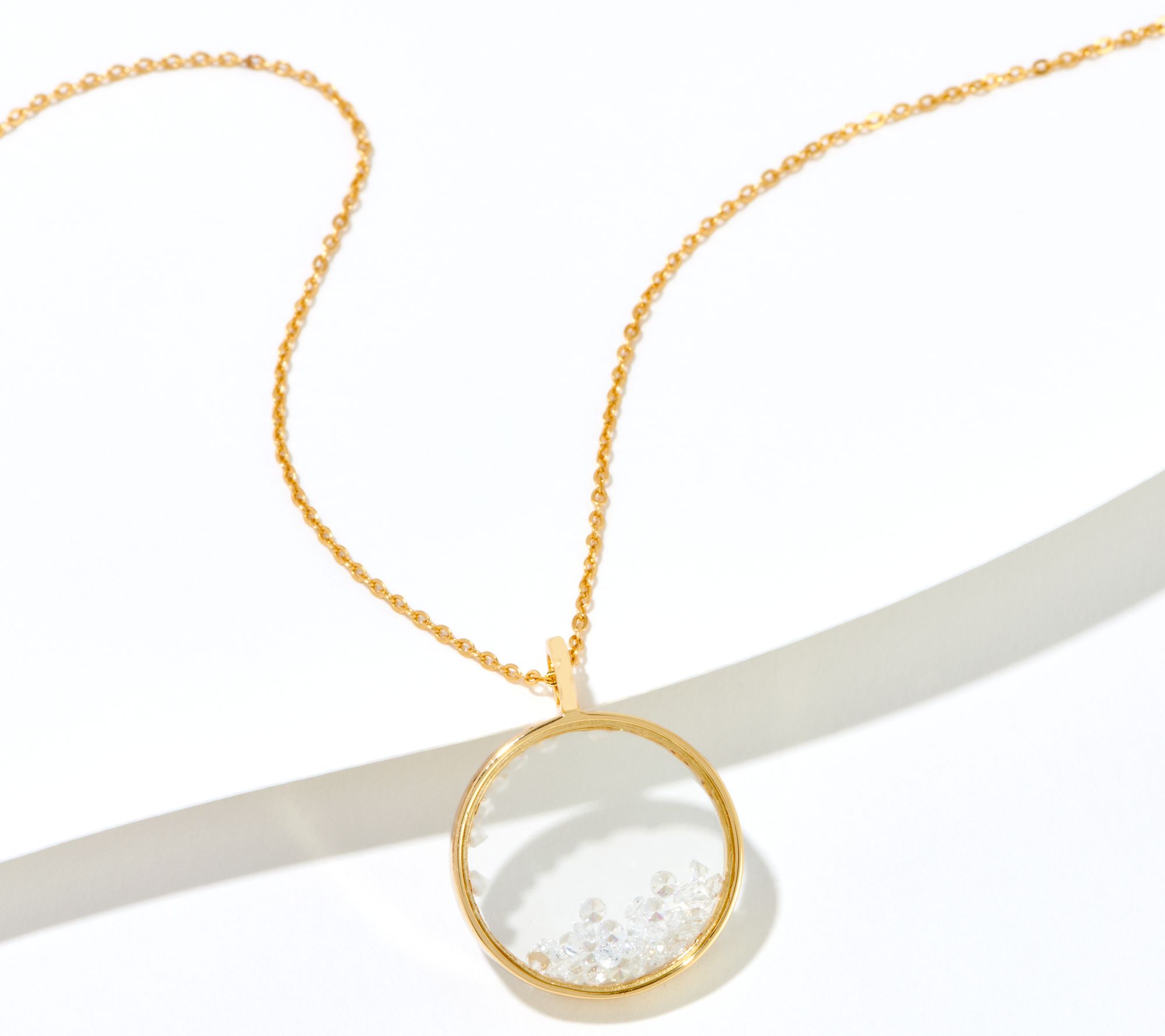 "As Is" Diamonique 35th Anniversary Circle Shaker Necklace