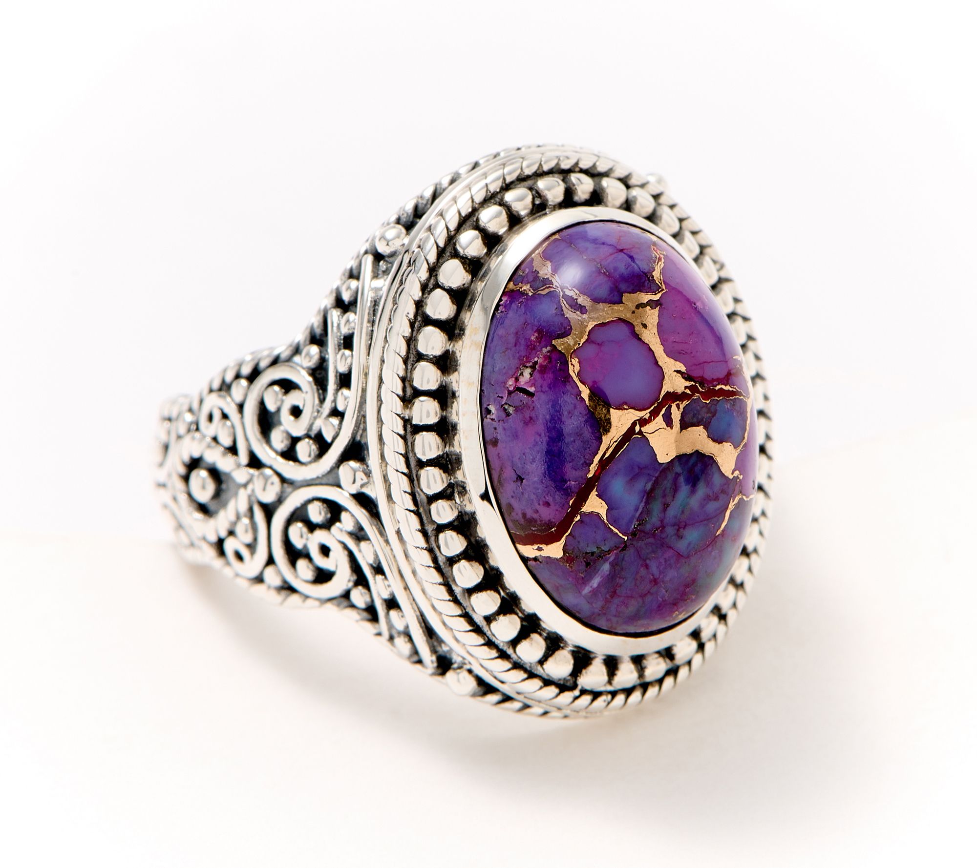 "As Is" Artisan Crafted by Robert Manse SS Turquoise Filigree Ring