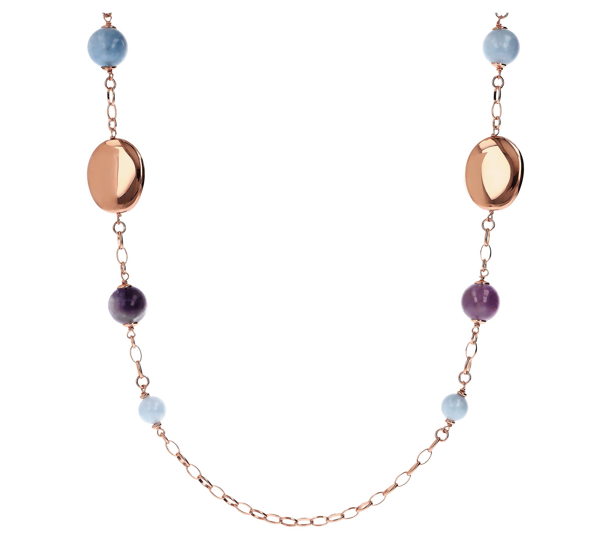 David Markstein Bronze Gemstone Stati on Necklace