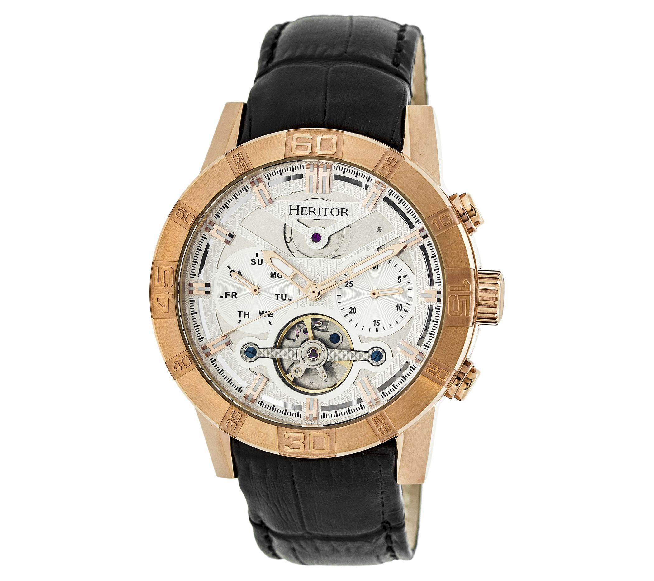 Heritor Automatic Men's Hannibal Stainless Skeleton Dial Watch