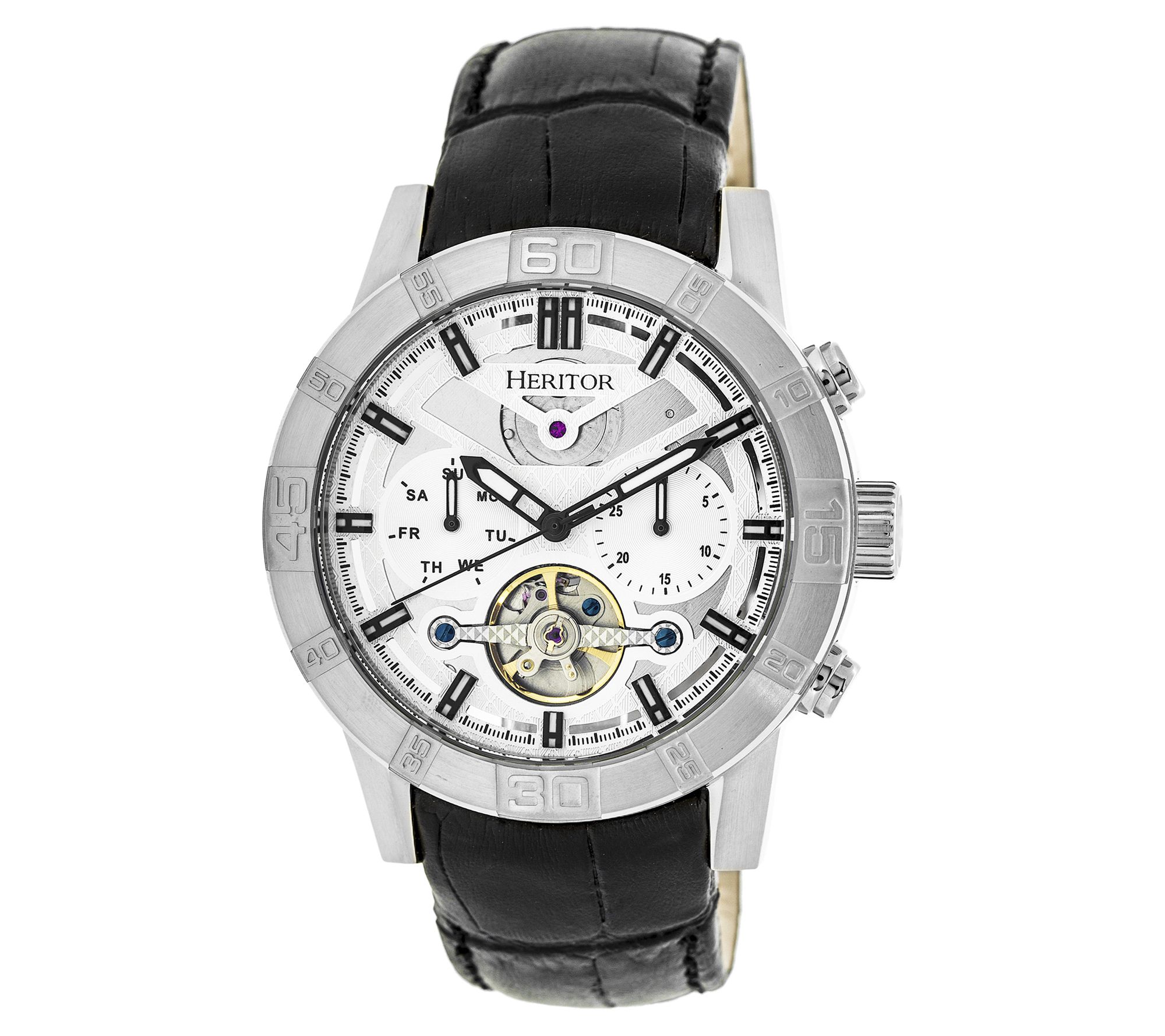 Heritor Automatic Men's Hannibal Stainless Skeleton Dial Watch