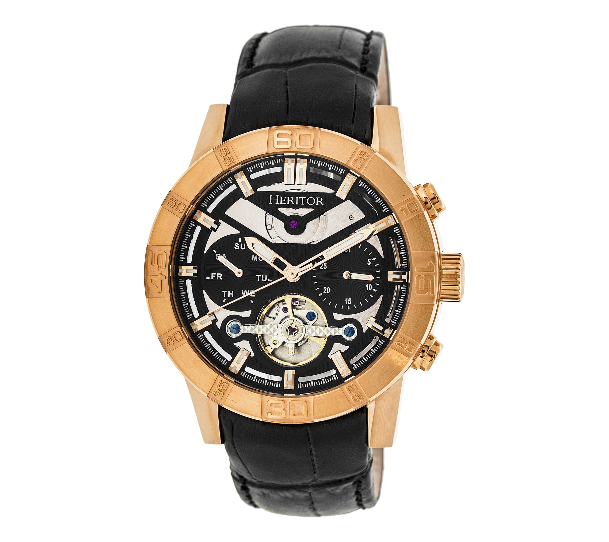 Heritor Automatic Men's Hannibal Stainless Skeleton Dial Watch