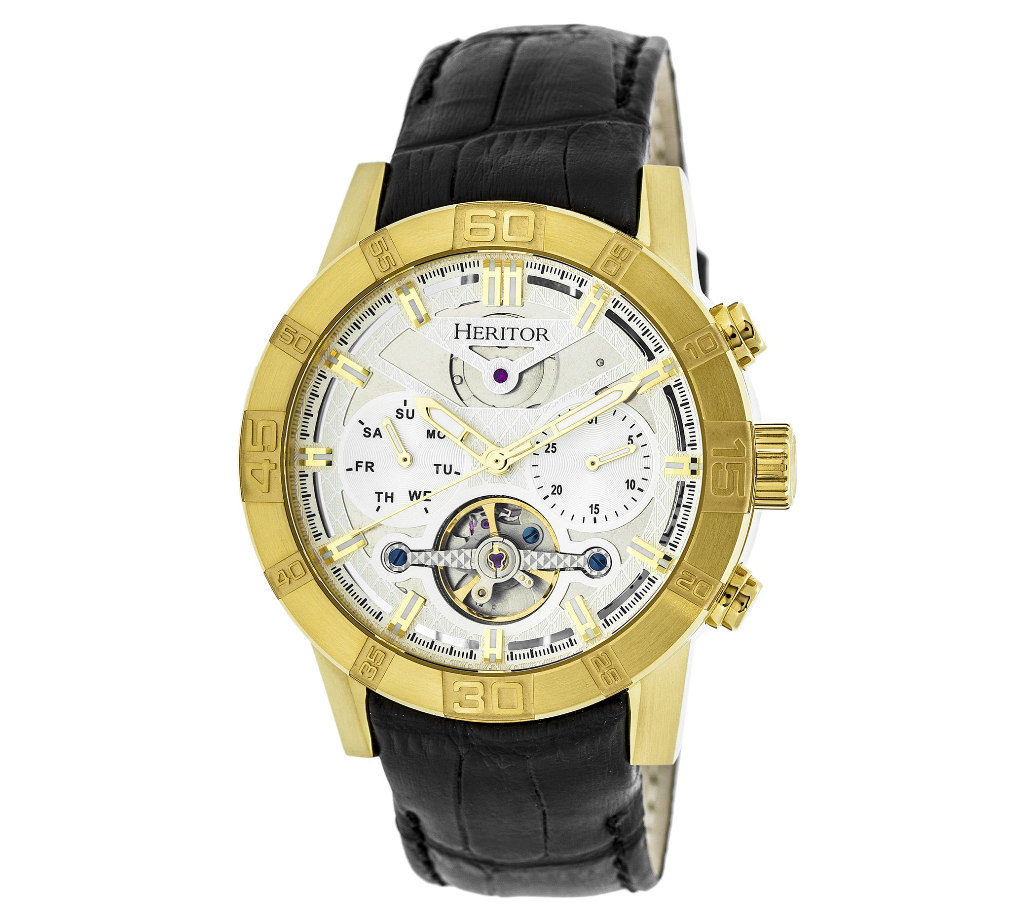 Heritor Automatic Men's Hannibal Stainless Skeleton Dial Watch