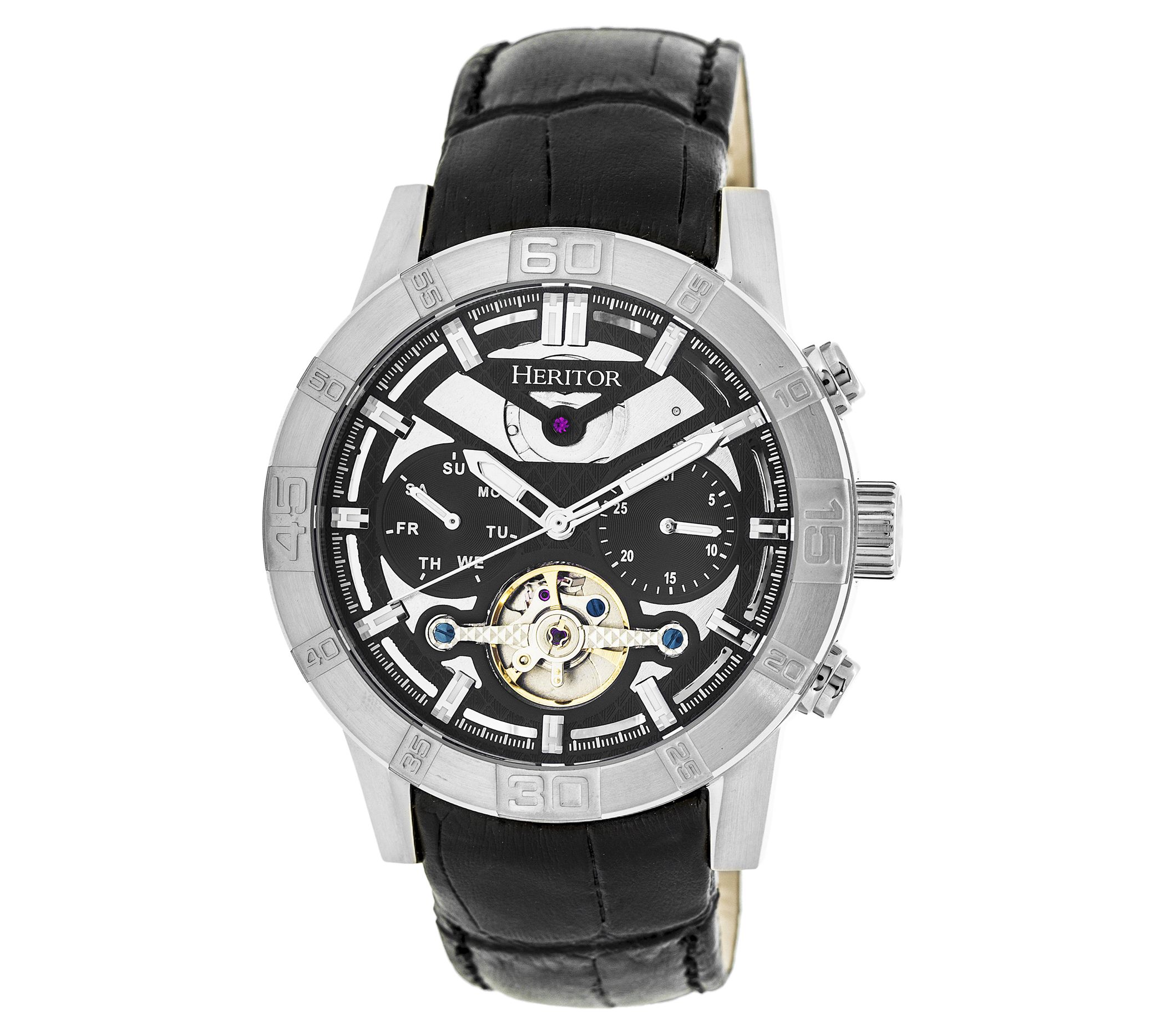 Heritor Automatic Men's Hannibal Stainless Skeleton Dial Watch