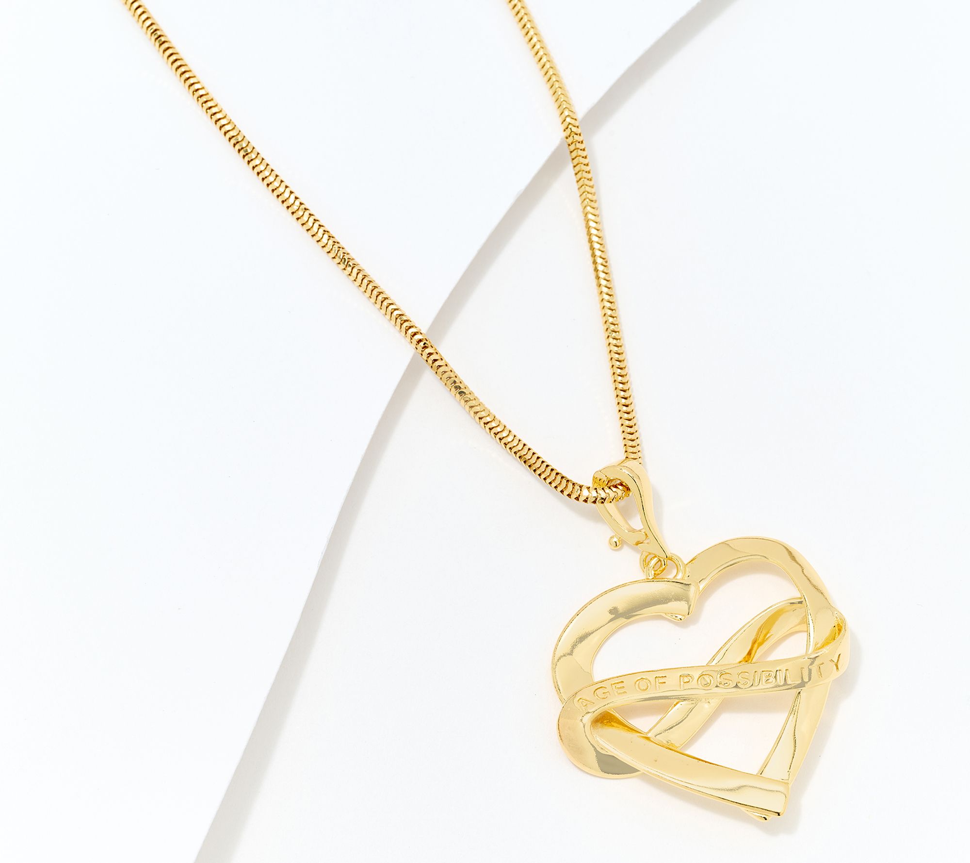 Age of Possibility Heart Pendant w/ 18" Chain, Sterling Silver