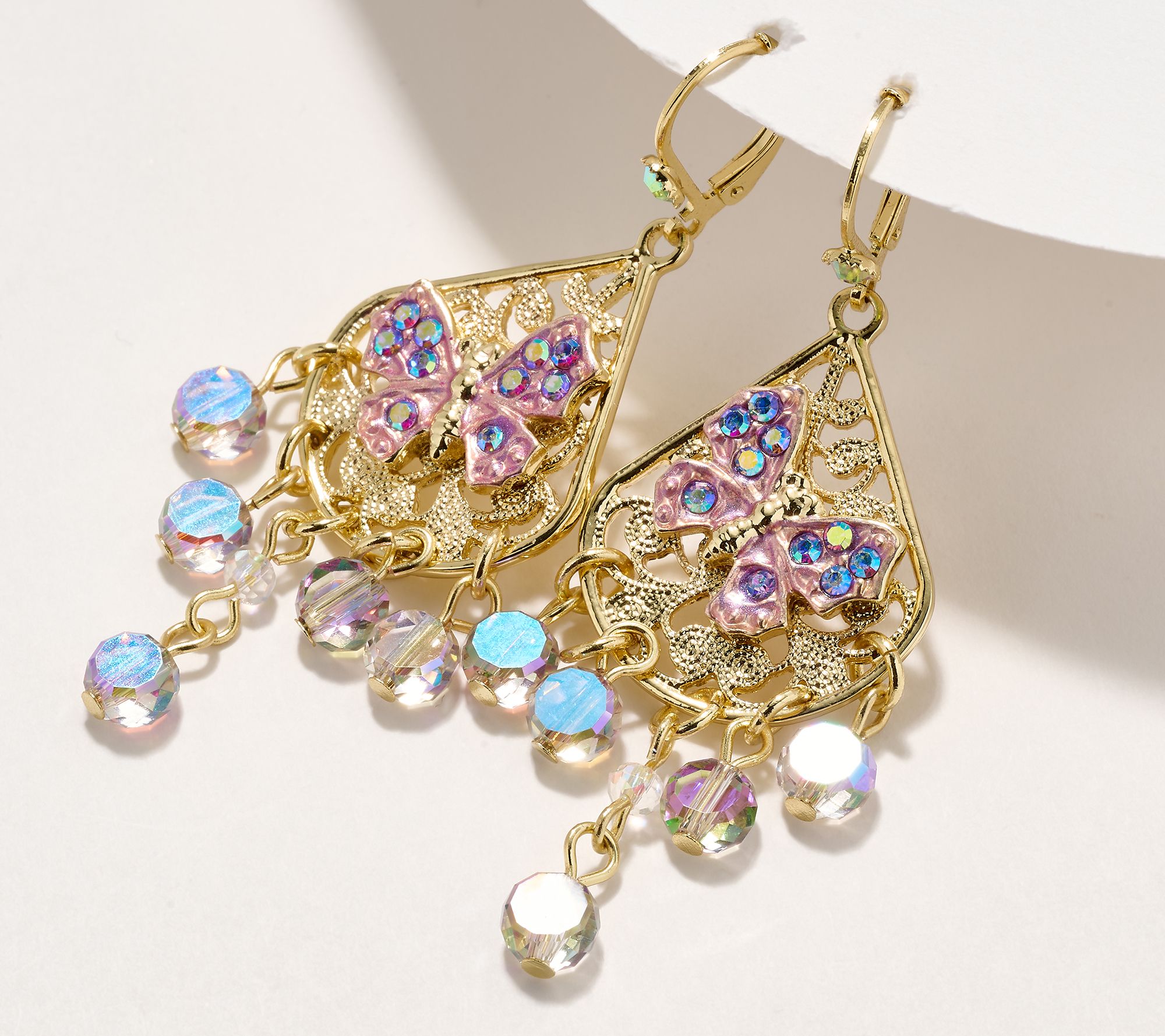 Kirks Folly Fantasia Butterfly Chandelier Earrings