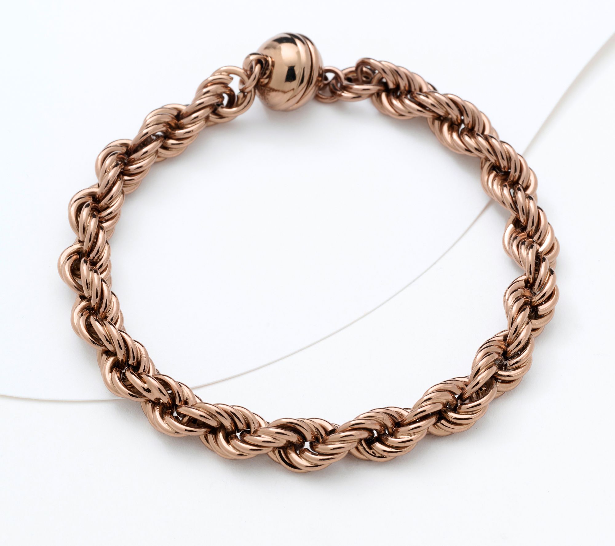 David Markstein Bronze Premium Rope Bracelet with Magnetic Clasp