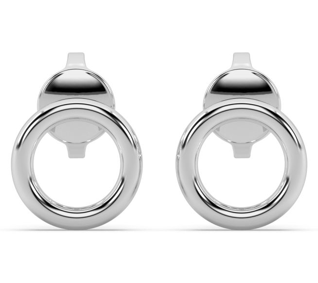 ONI Fine Jewelry Sterling Silver Donut Stud Earrings