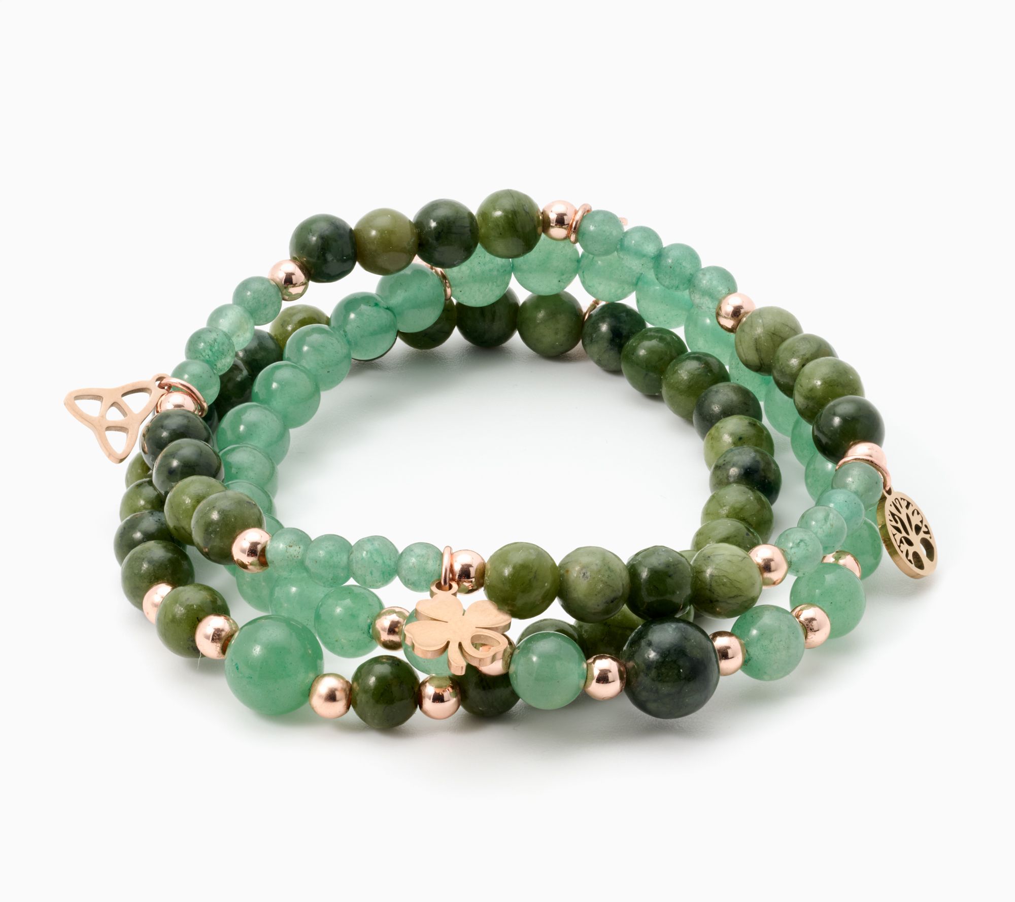 Connemara Marble Set of 3 Stretch Bracelets