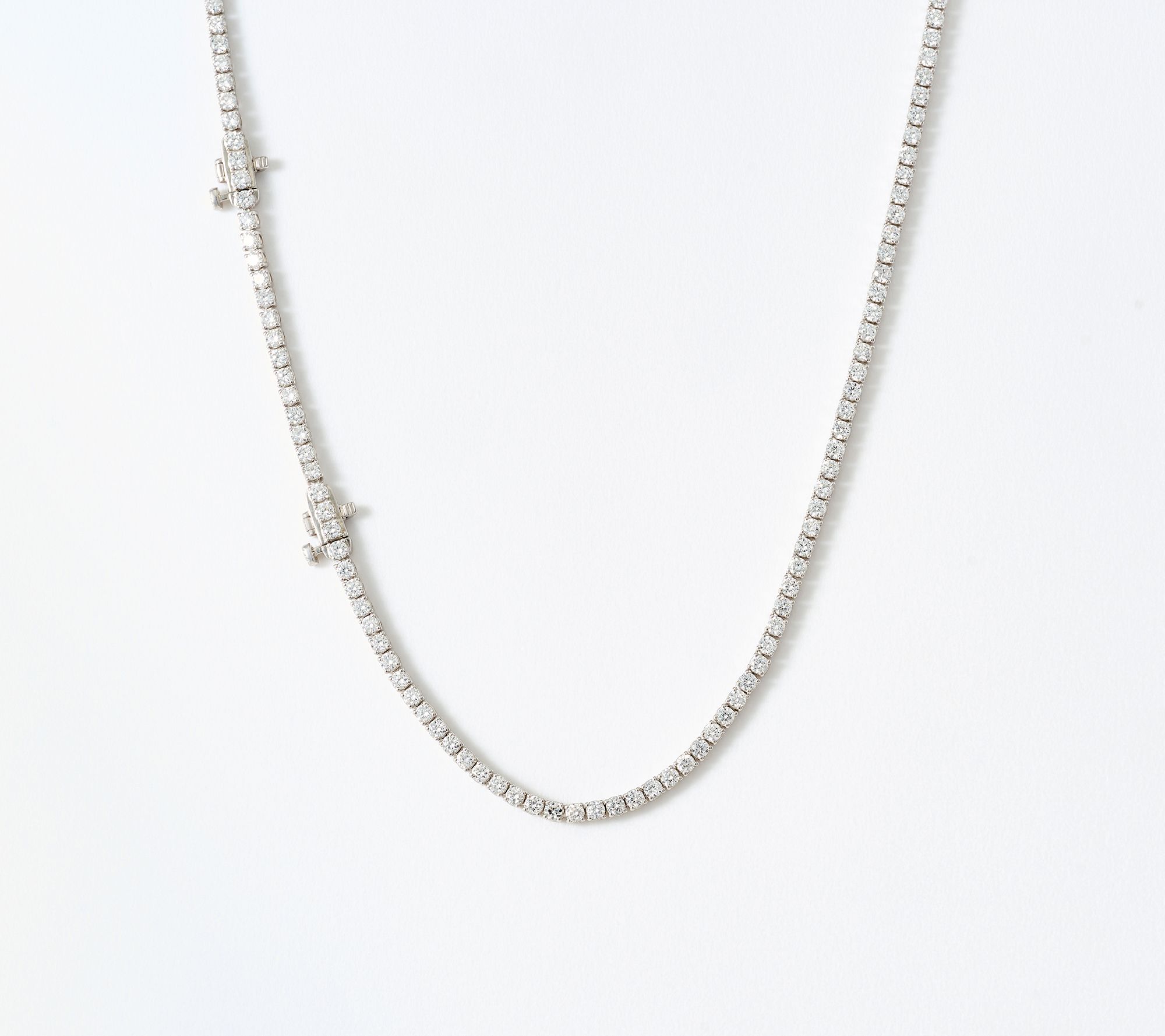 Fire Light Lab Grown Diamond 10.00 cttw 16" + 2" Tennis Necklace