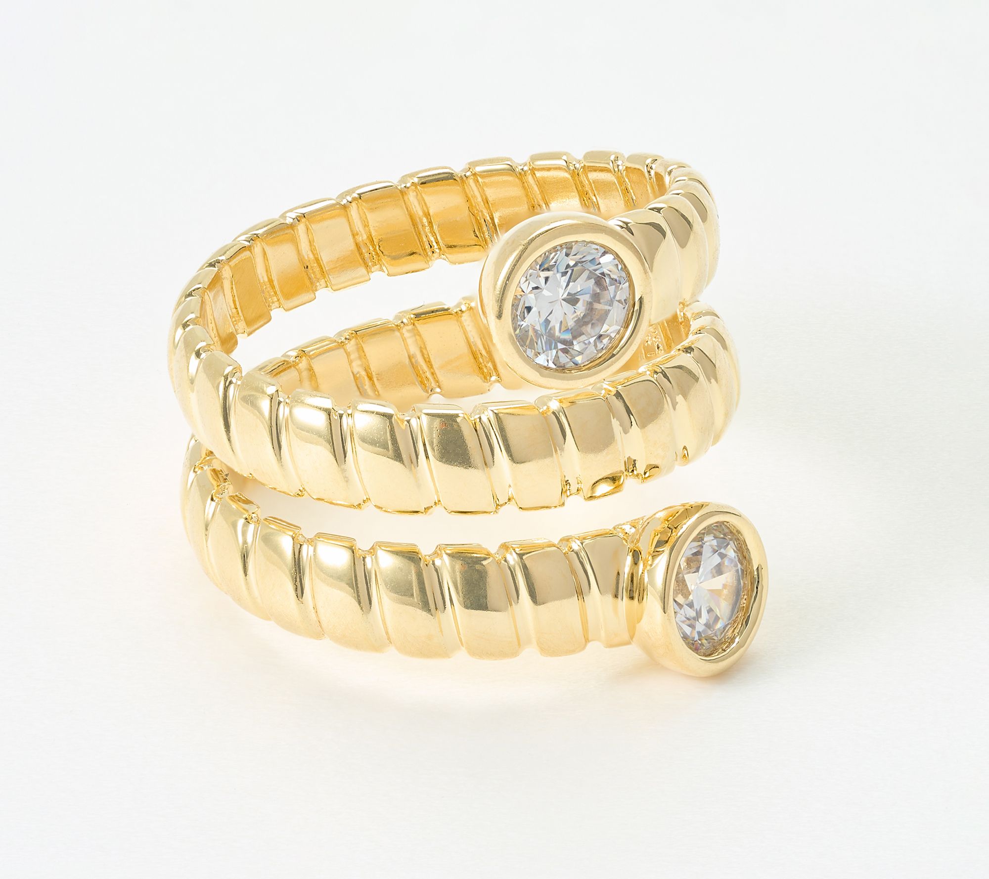 Diamonique Italia Bronze Coil Ring