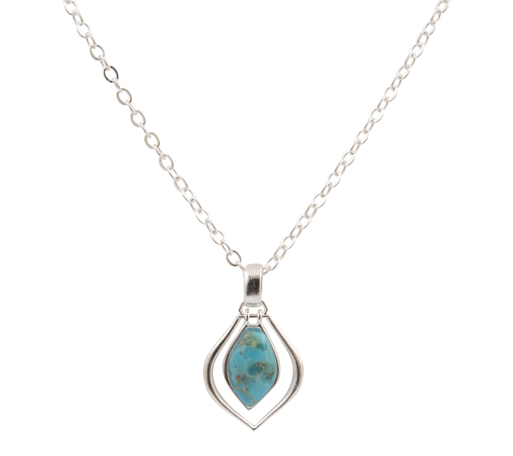 Barse Artisan Crafted Turquoise Pendant w/ Chain