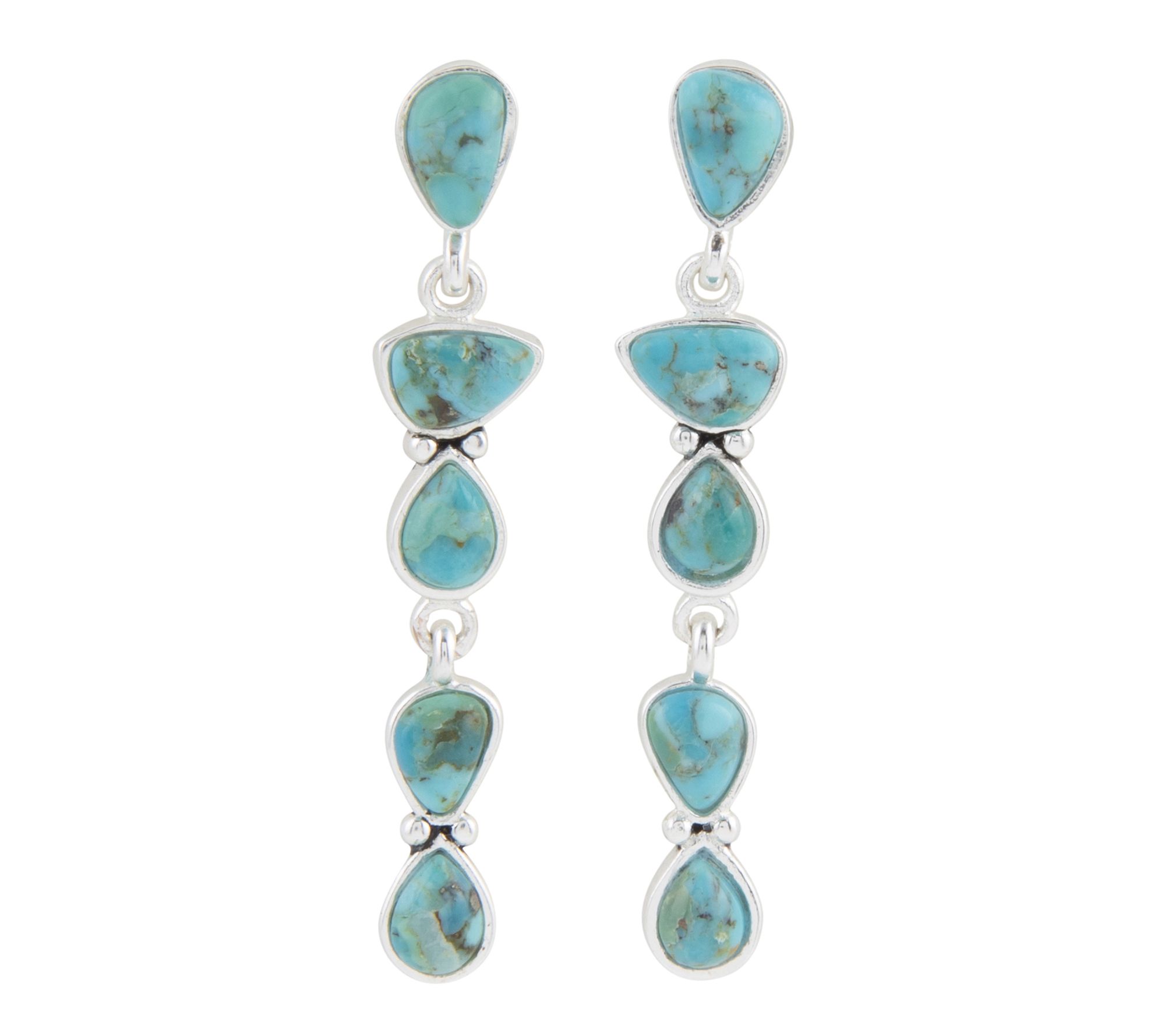 Barse Artisan Crafted Turquoise Durango DangleEarrings