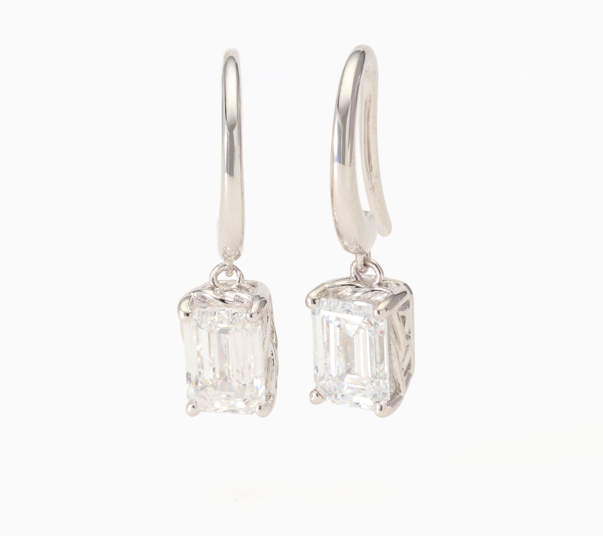 XO Tacori Lab Grown Diamond 2.00 cttw Emerald Cut Earring, Sterl