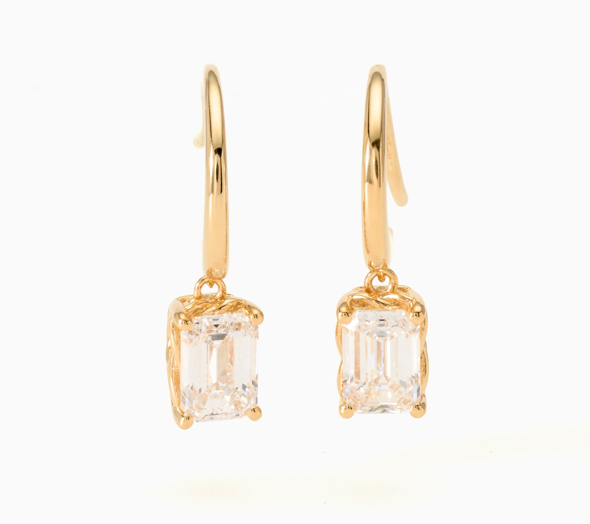 XO Tacori Lab Grown Diamond 2.00 cttw Emerald Cut Earring, Sterl
