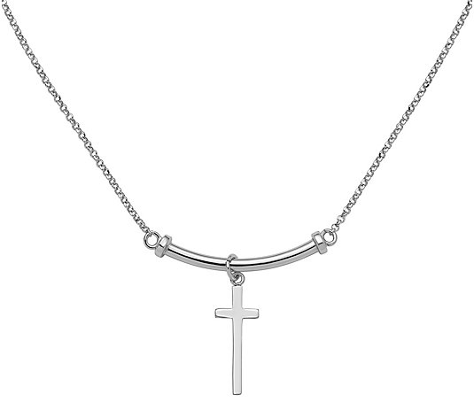 Italian Silver Cross Necklace
