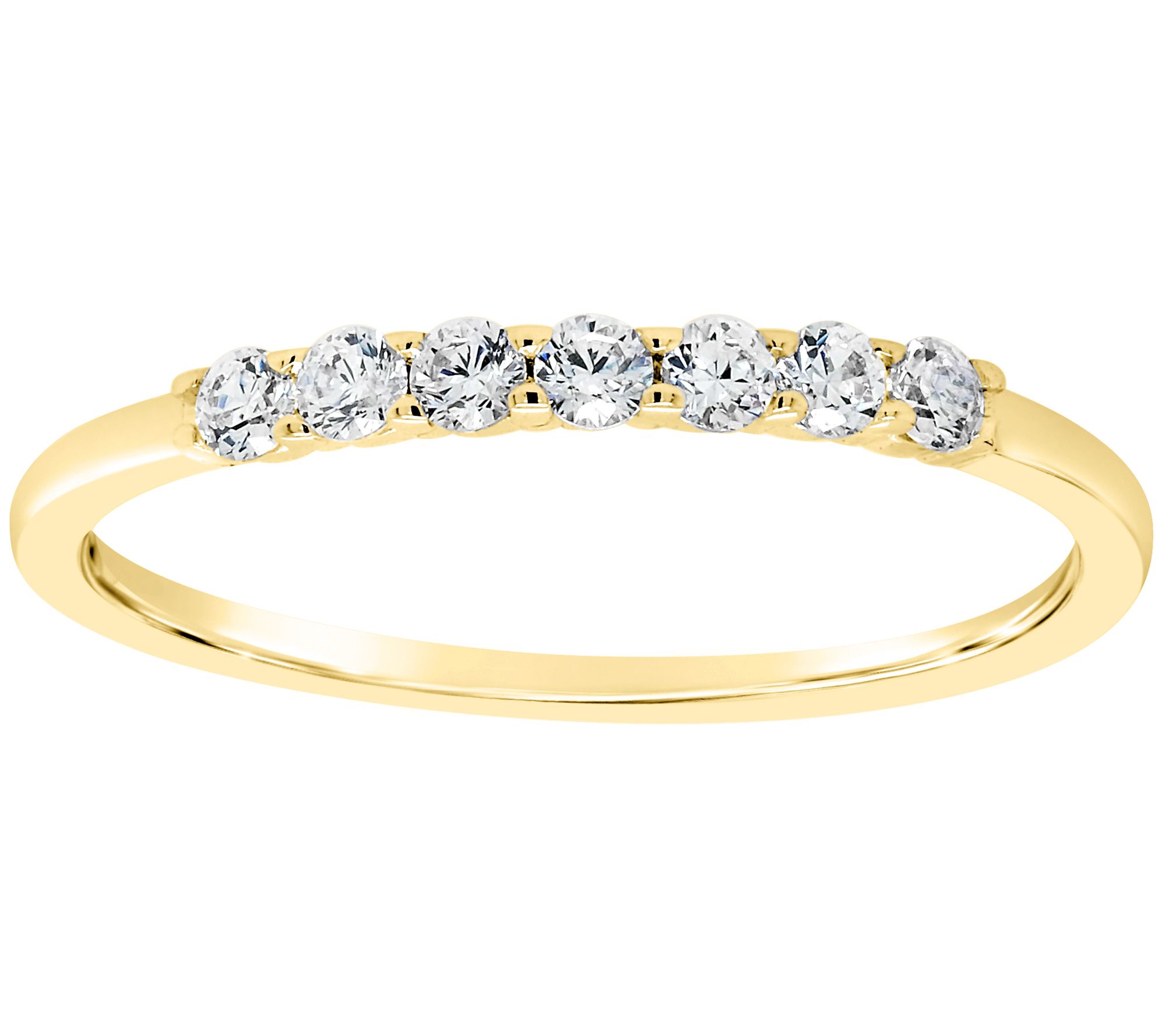 Affinity 1/5 cttw Diamond 7-Stone Band Ring, 14K Gold