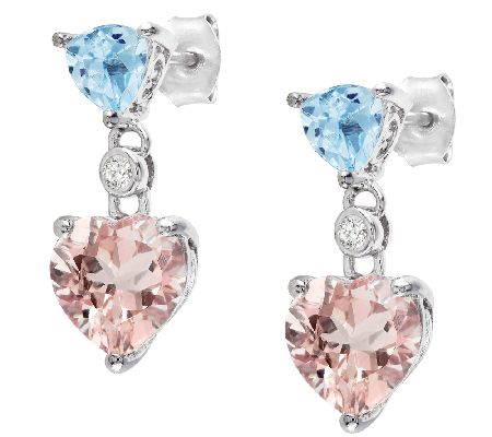 Qvc on sale morganite earrings