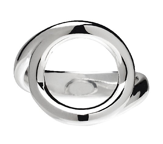 UltraFine Silver Polished Open Circle Ring