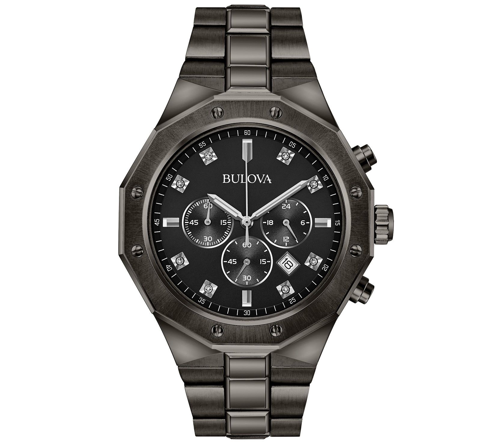 Bulova Men's Diamond Chronograph Gray Watch