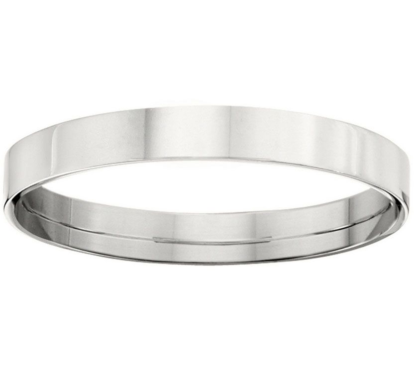 Women's 14K White Gold 3mm Flat Wedding Band