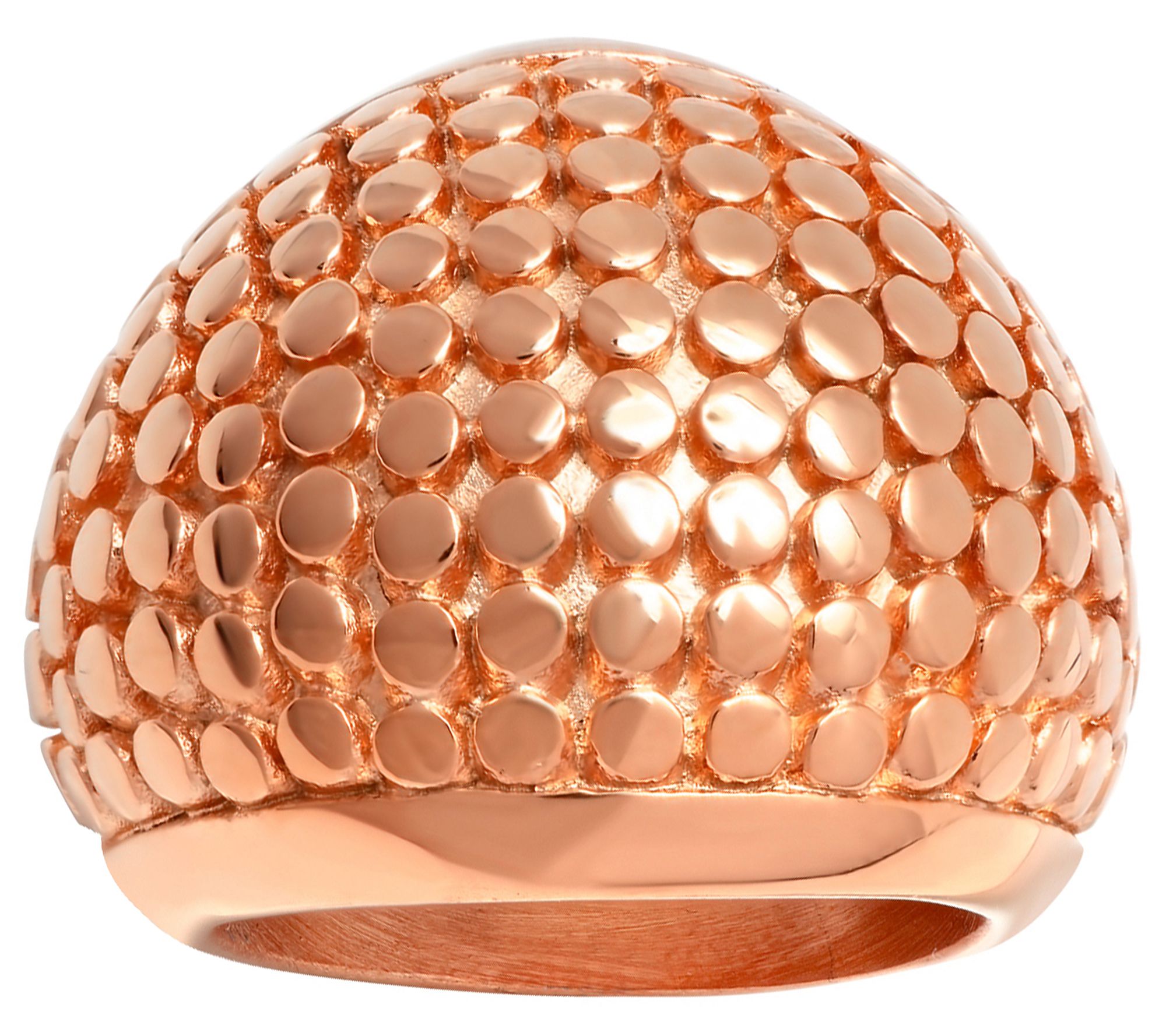 Steel by Design Polished Bold Cocktail Ring - QVC.com