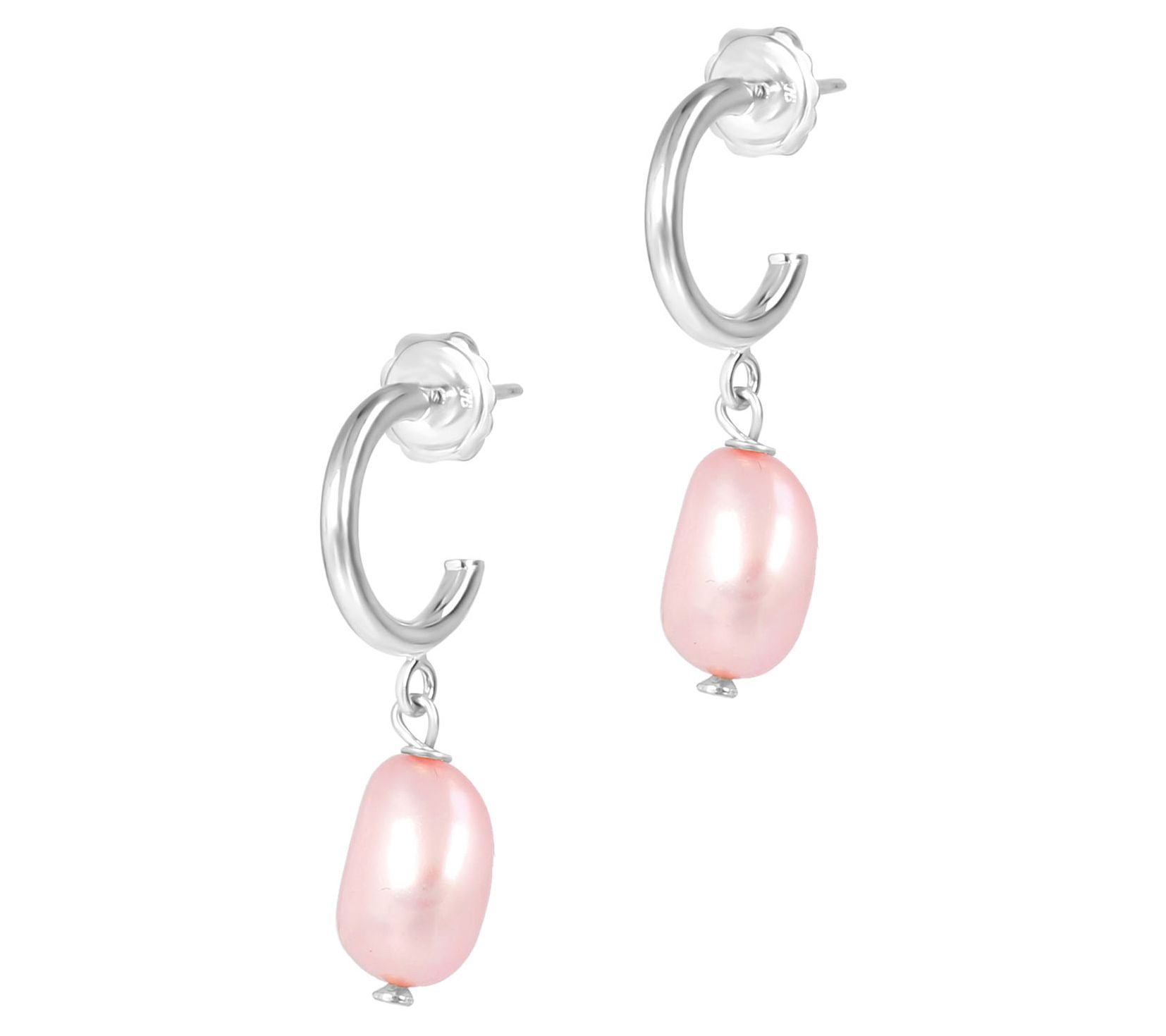 Honora Mini Hoop Cultured Pearl Dangle EarringsSterling