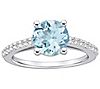 Affinity Gems Aquamarine & Diamond Ring, 14K White Gold