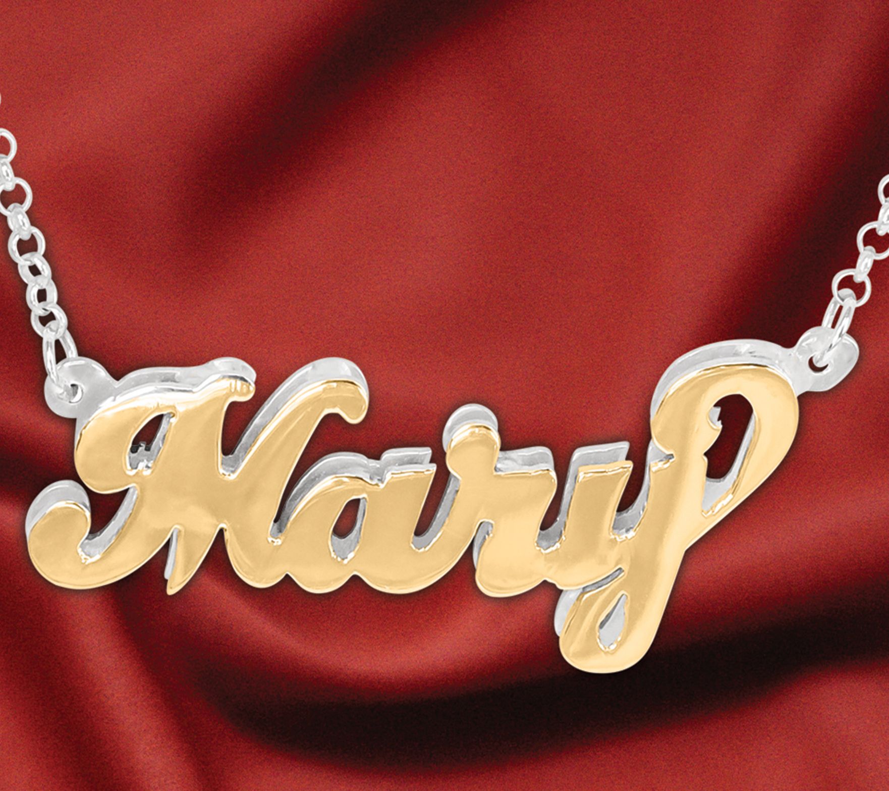 14k gold deals 3d name necklace