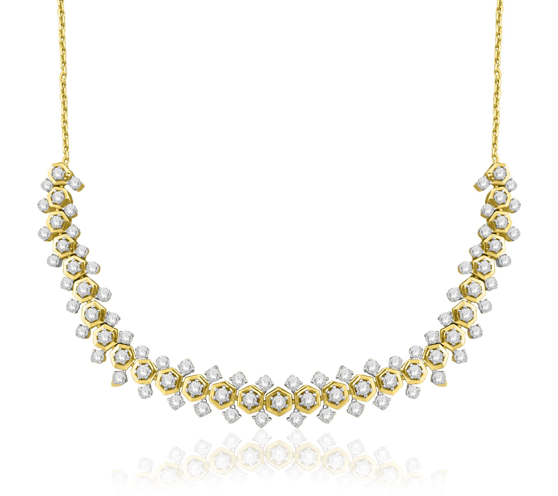 Affinity Diamonds 3.00 cttw Multi-Row Necklace, 14K Gold