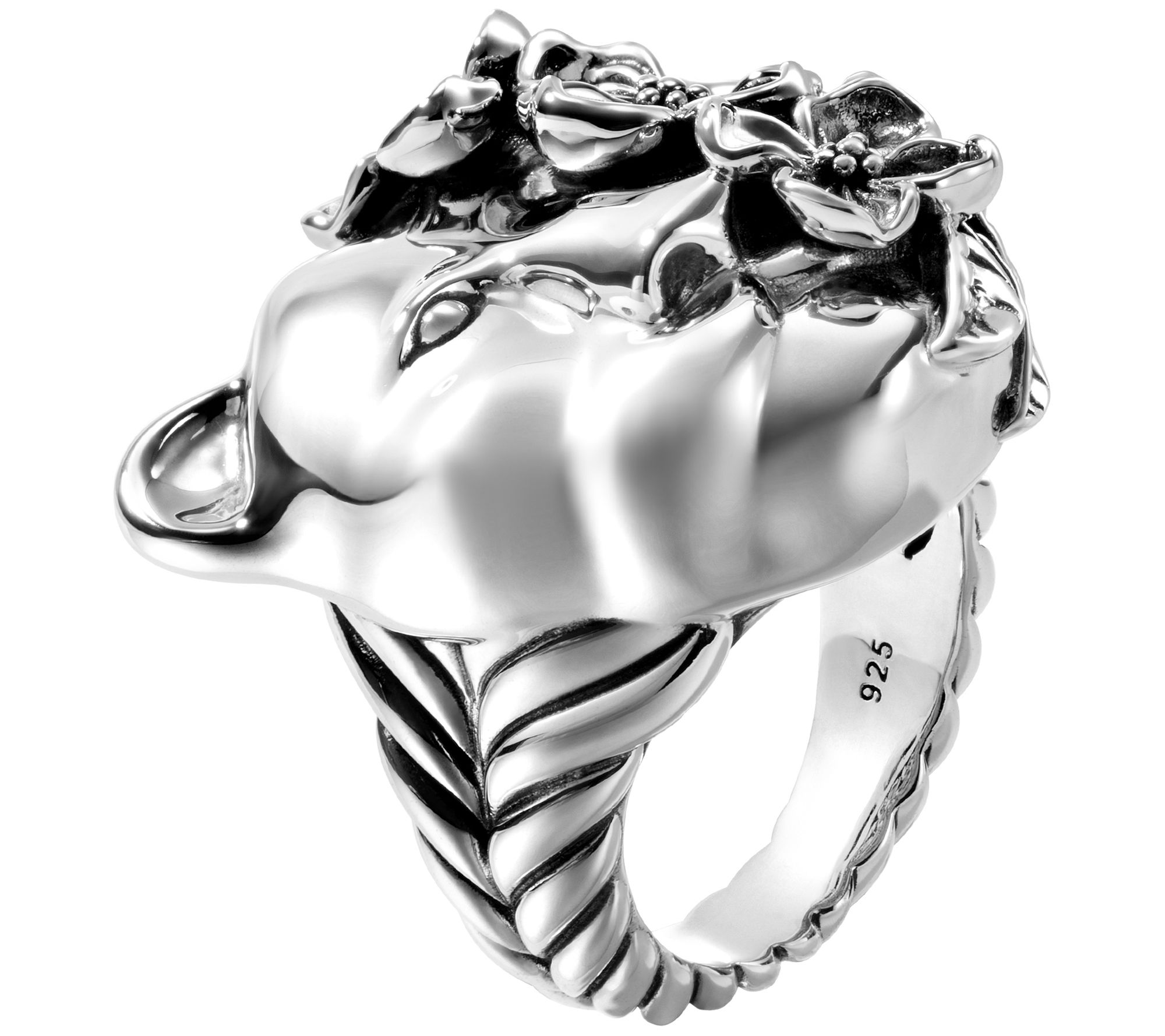 JAI Sterling Silver Inner Strength Lioness Ring