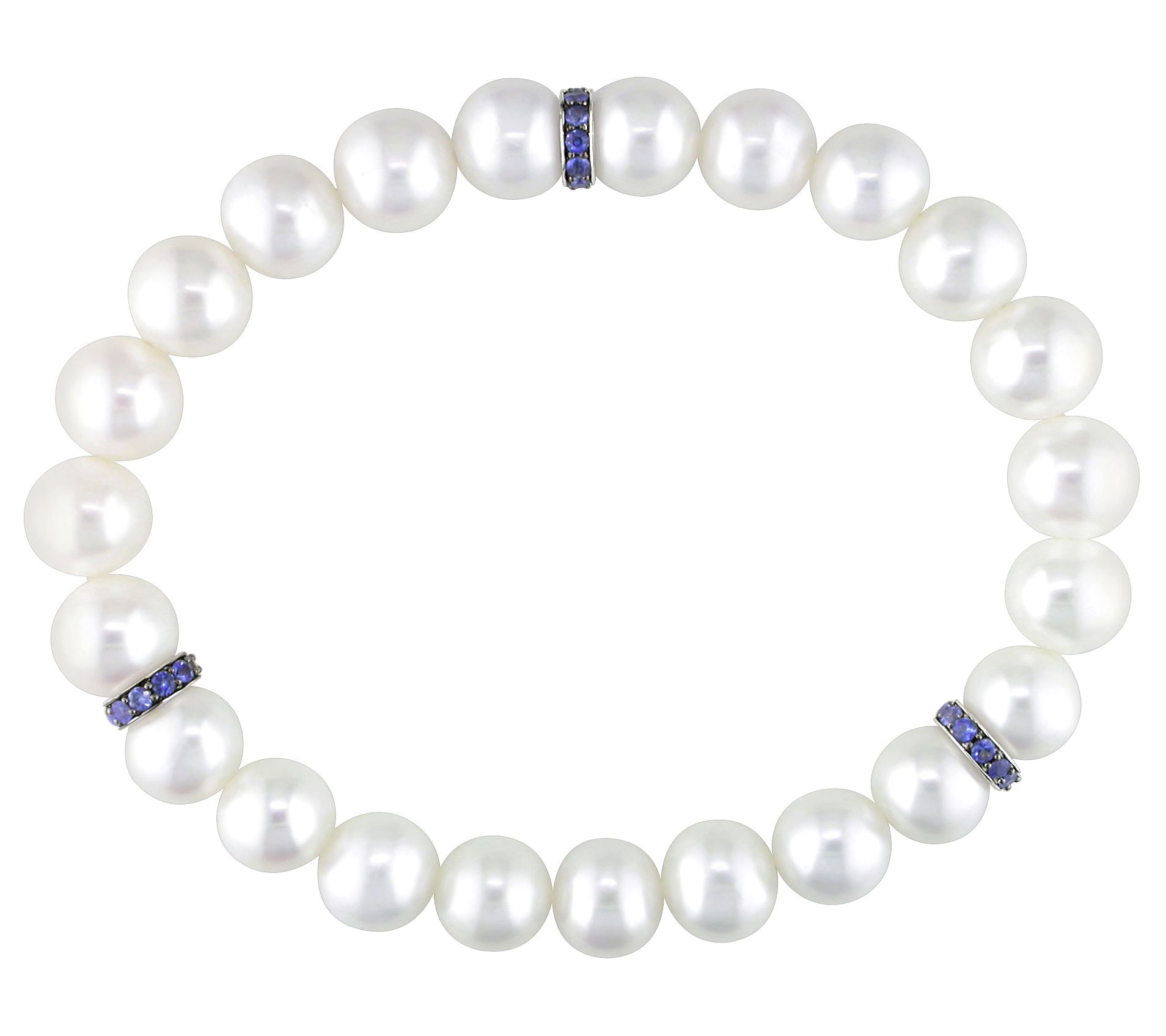 Affinity Cultured Pearl & Sapphire Bracelet, 14 K Gold