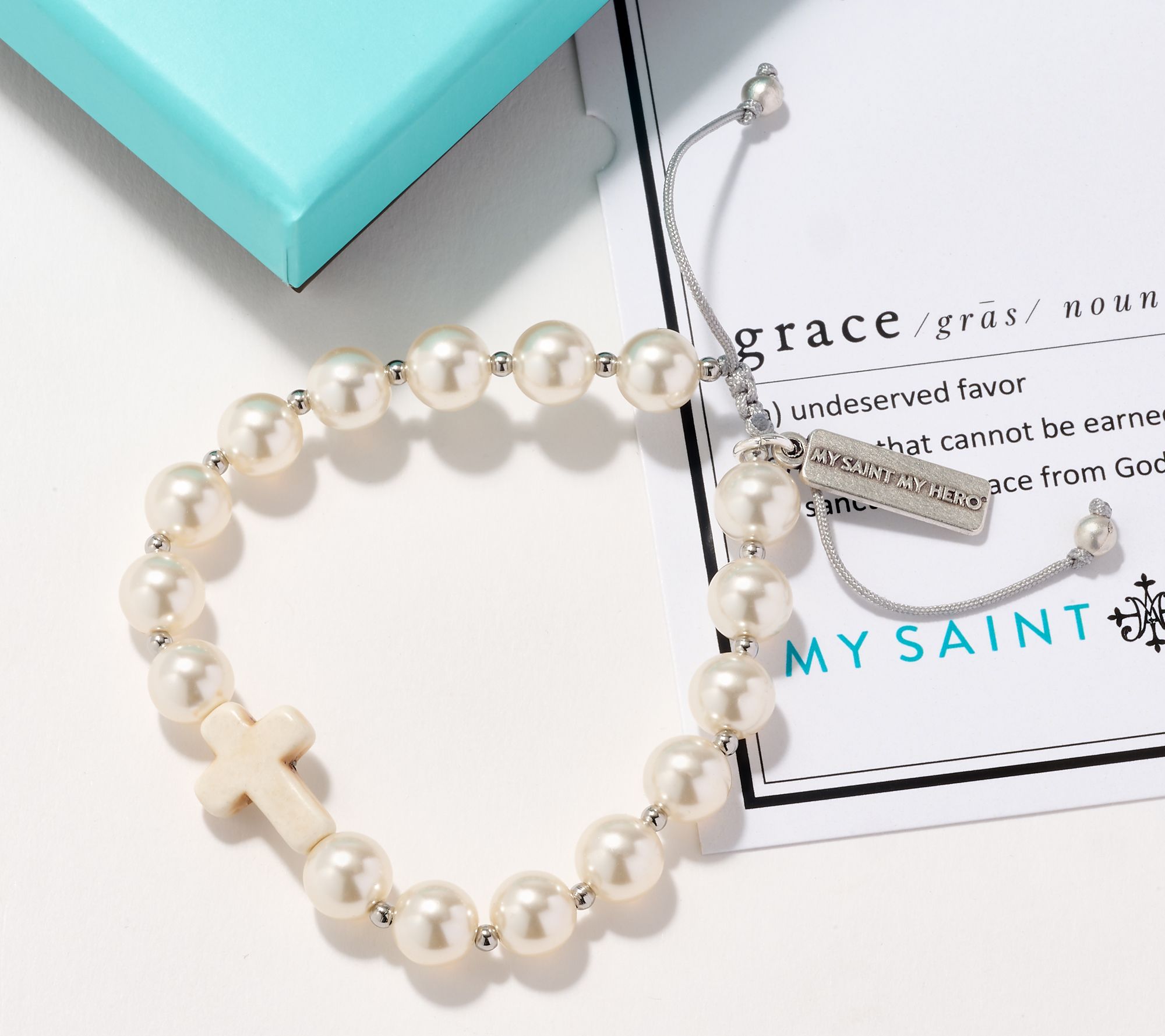 My Saint My Hero Divine Grace Cross Bracelet