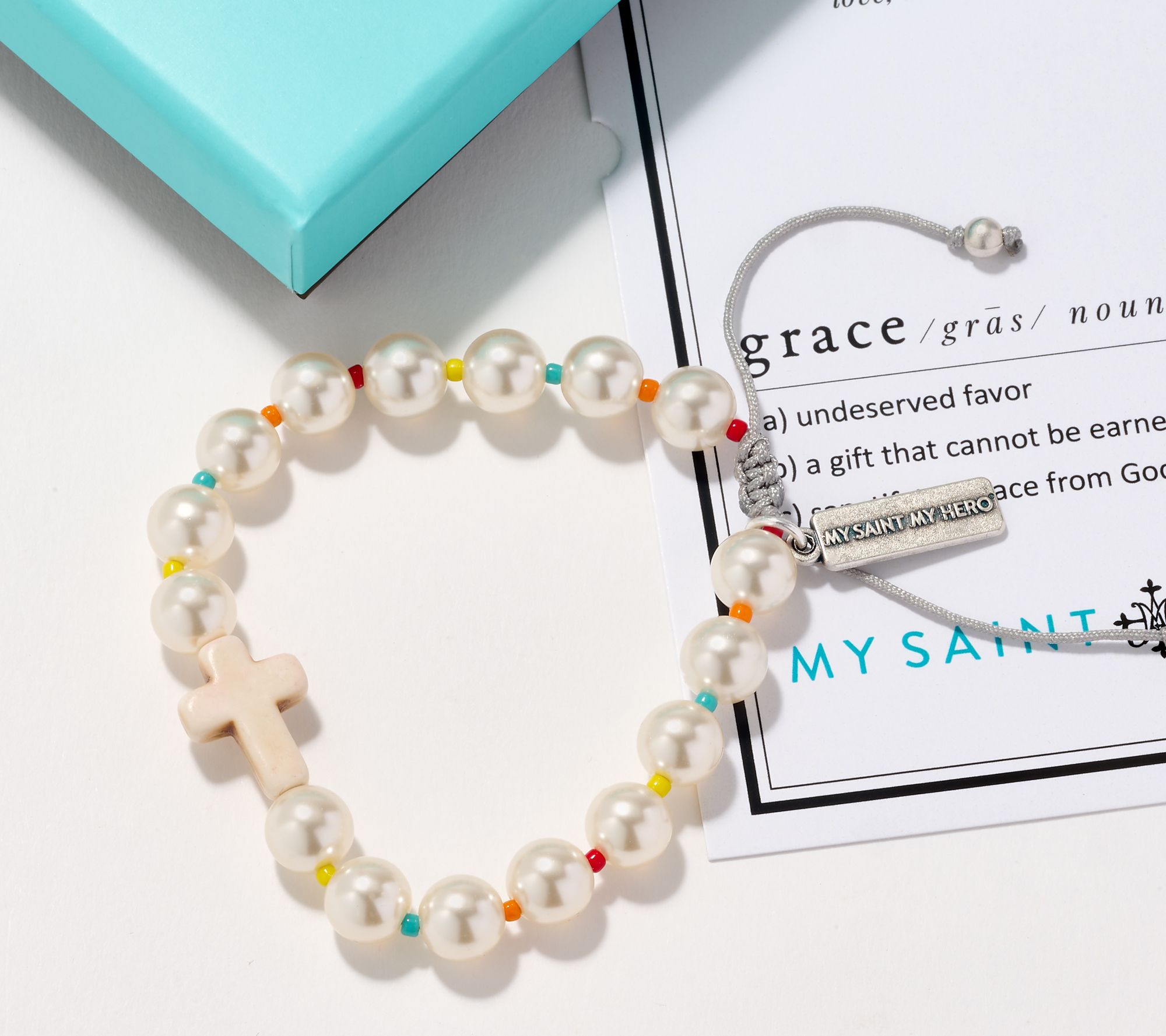 My Saint My Hero Divine Grace Cross Bracelet