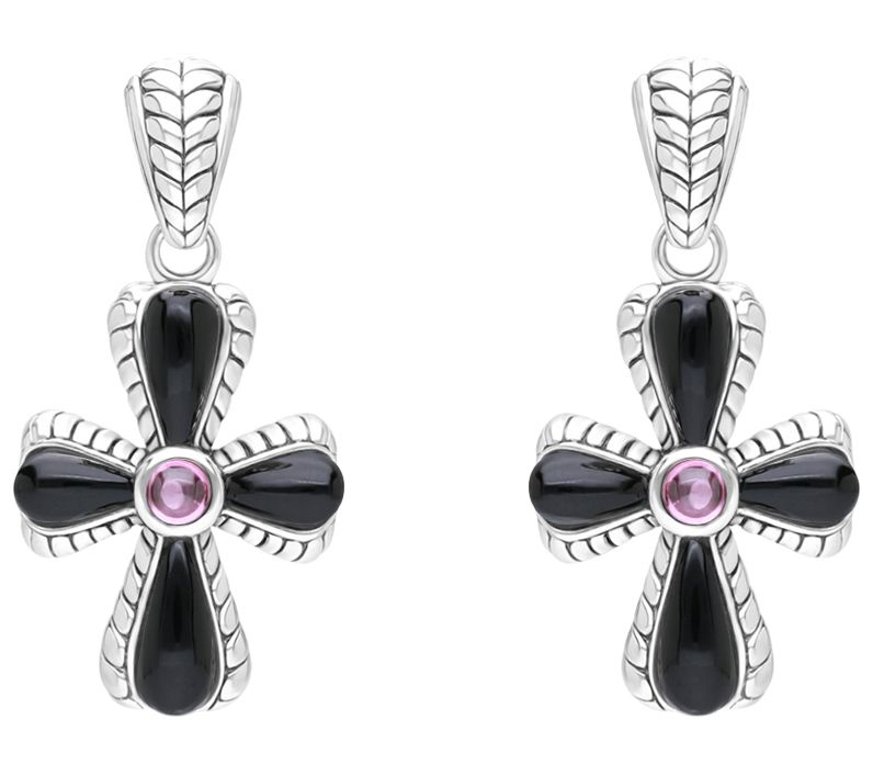 Tiffany Kay Studio Sterling Herringbone Gemstone Earrings