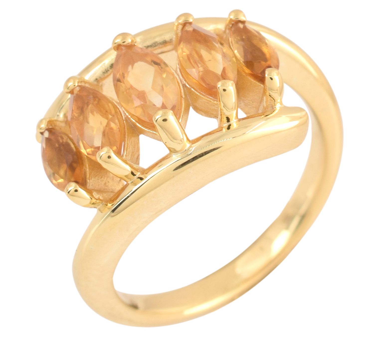 Affinity Gems 0.95 cttw Citrine Ring, 14K GoldPlated