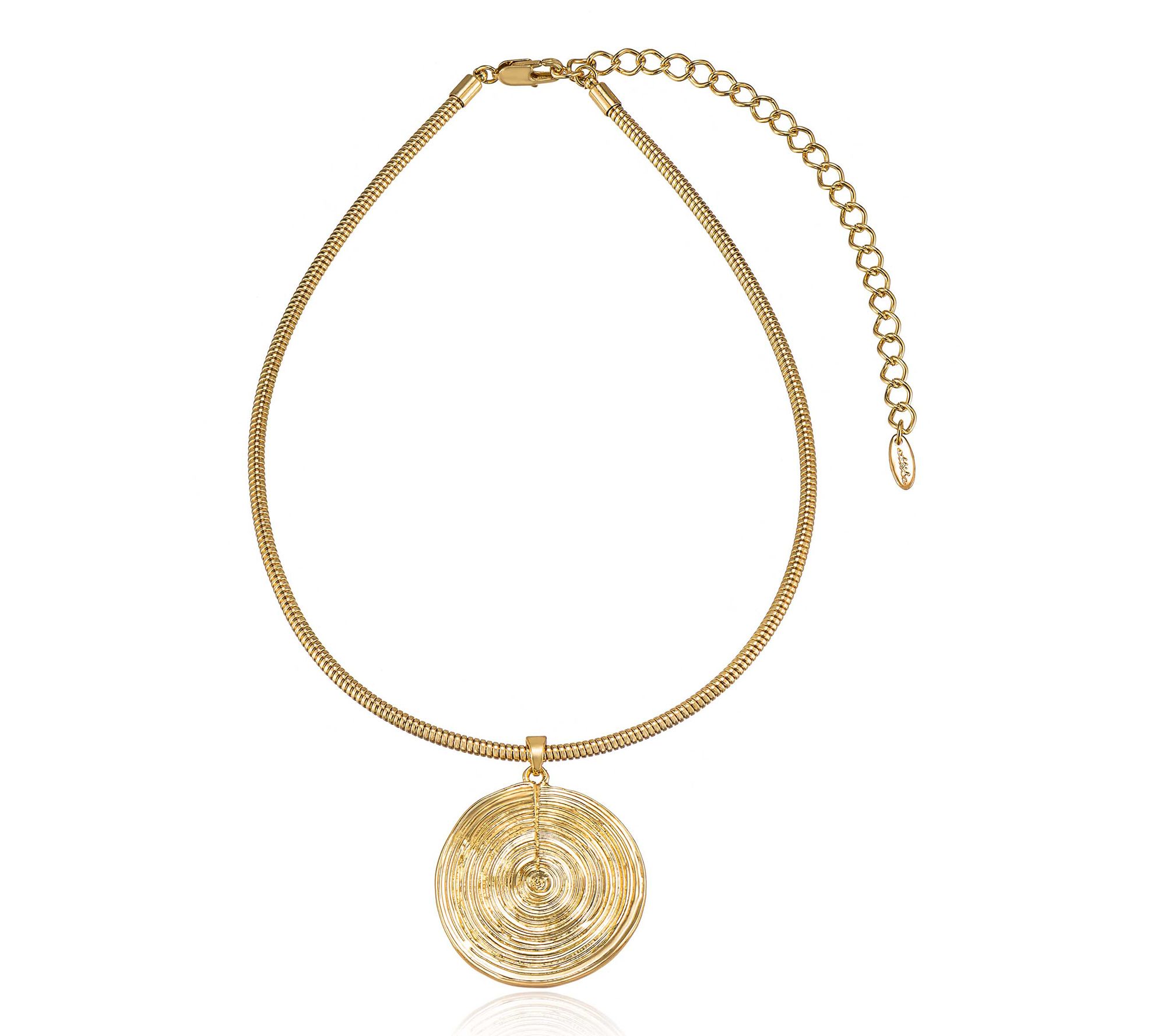 Ettika Swirl Pendant Statement Choker Necklace