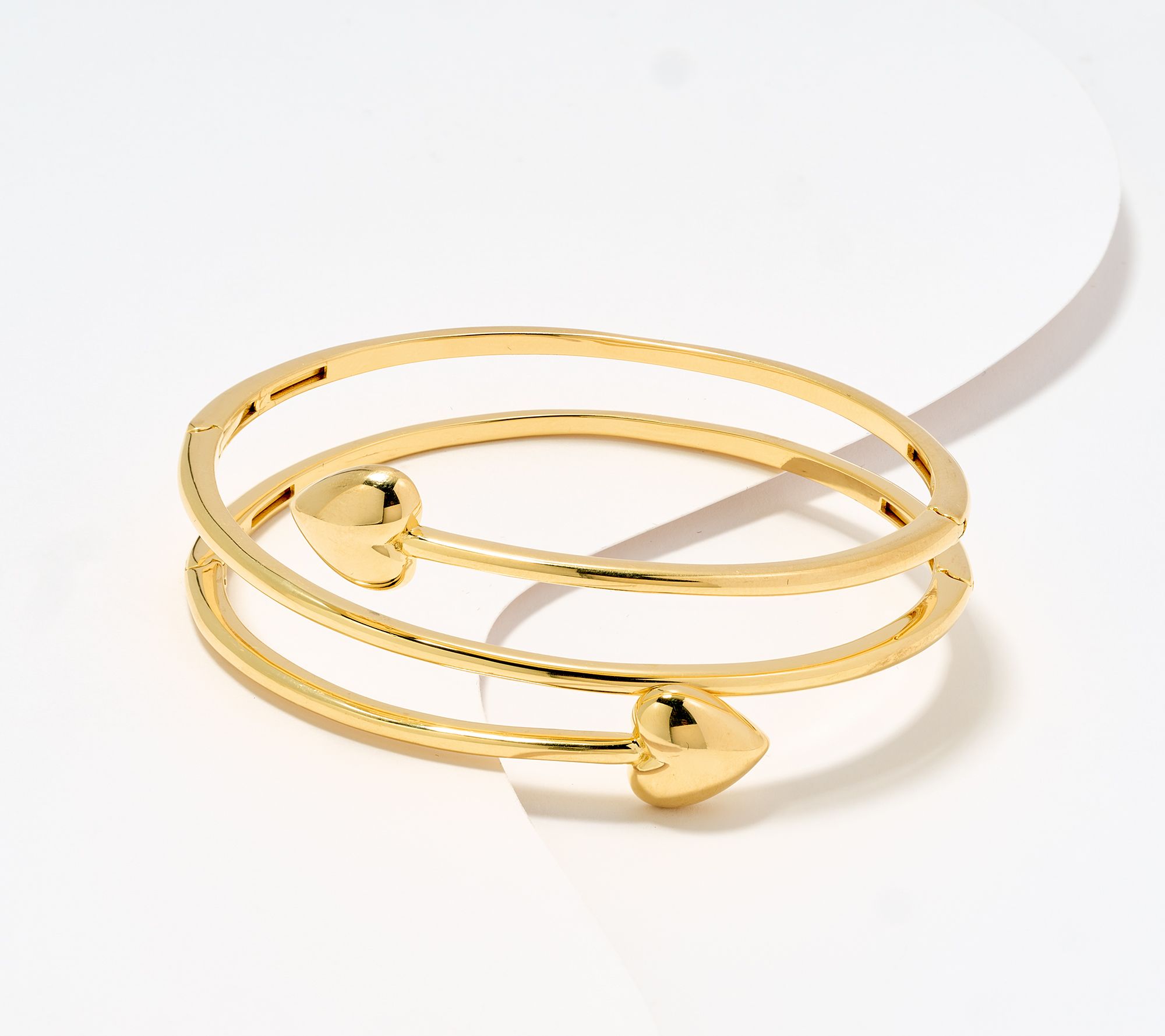 "As Is" David Markstein Sterling Silver Multi Hinge Heart Bangle