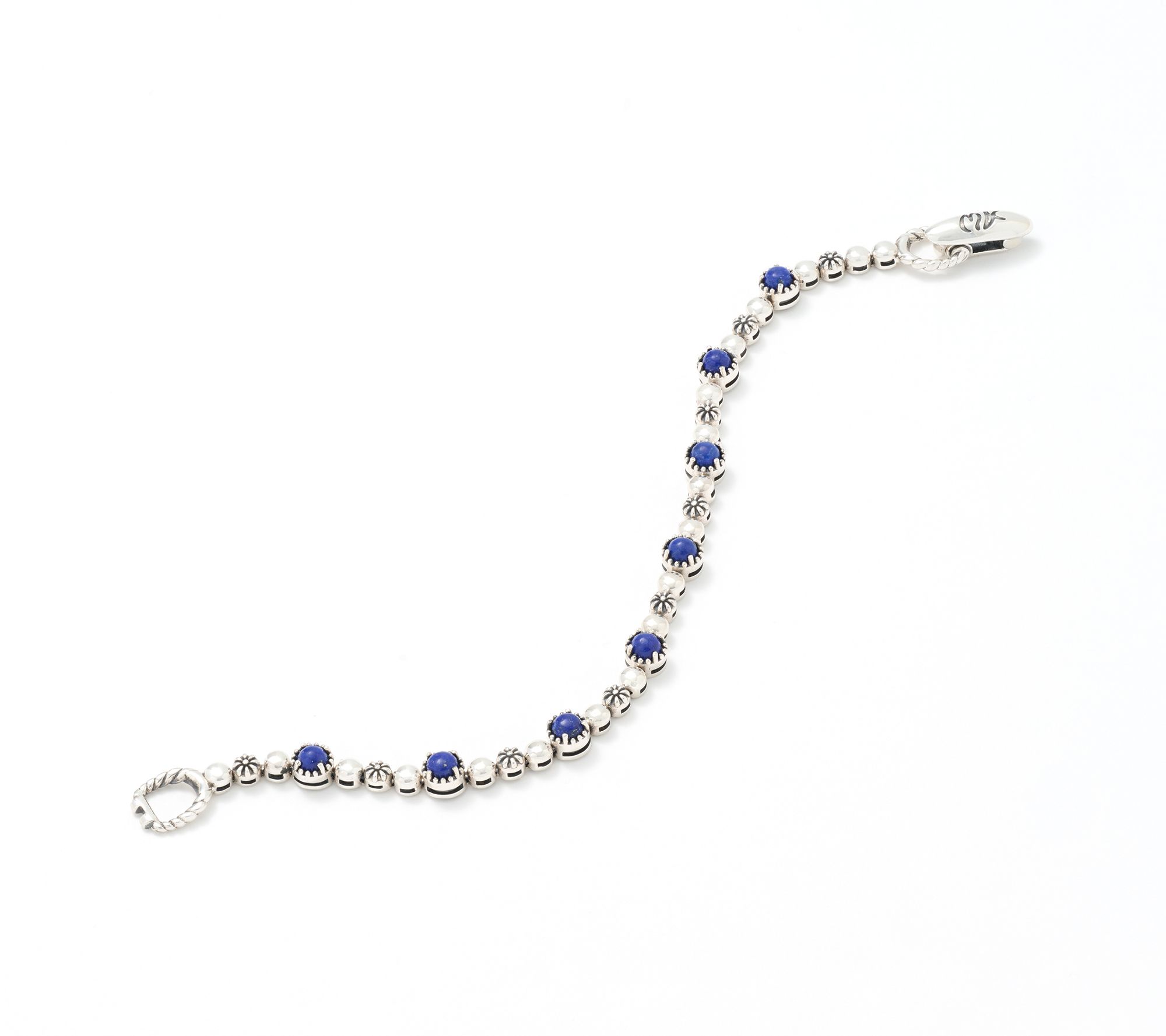 American West Sterling Silver Desert Flower Tennis Bracelet