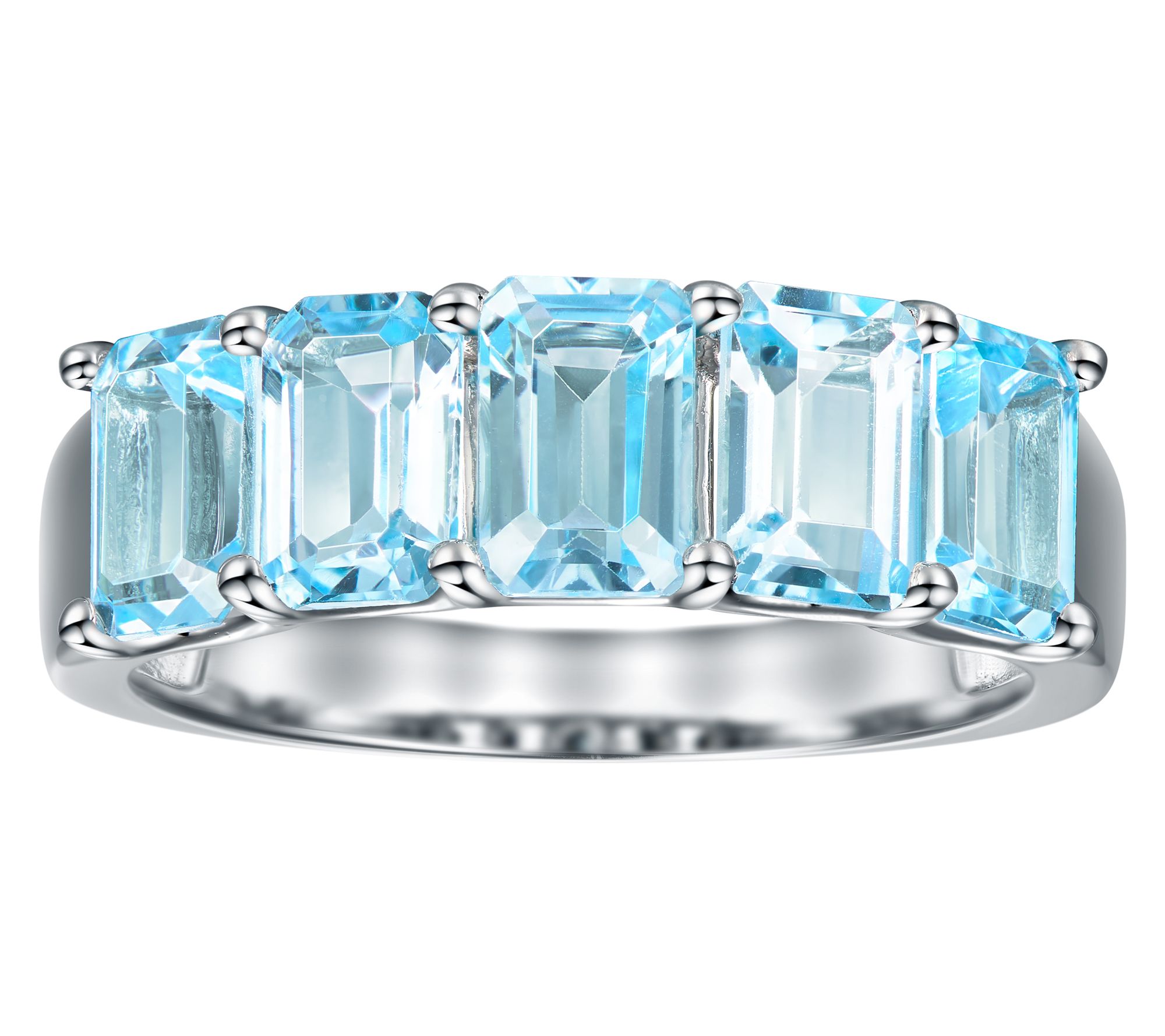 Affinity Gems Emerald Cut Gemstone Ring, Sterling Silver