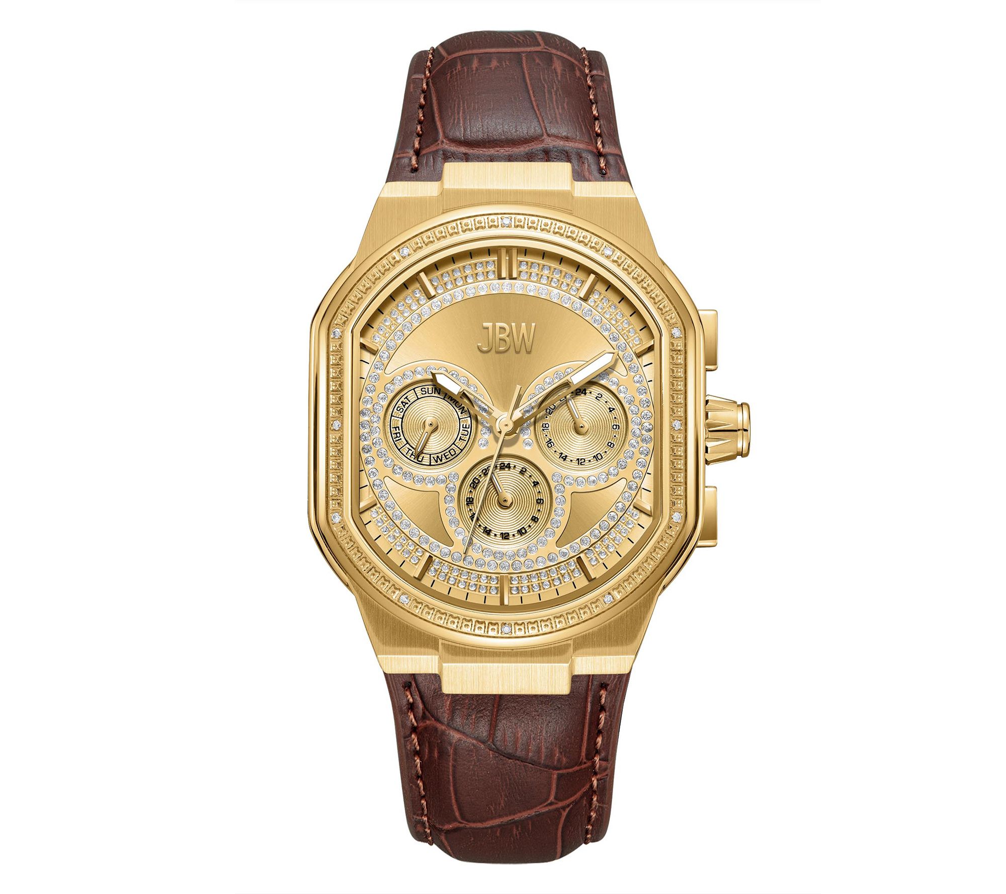  JBW Men's Orion Automatic 18K Gold Plated Diamond Watch