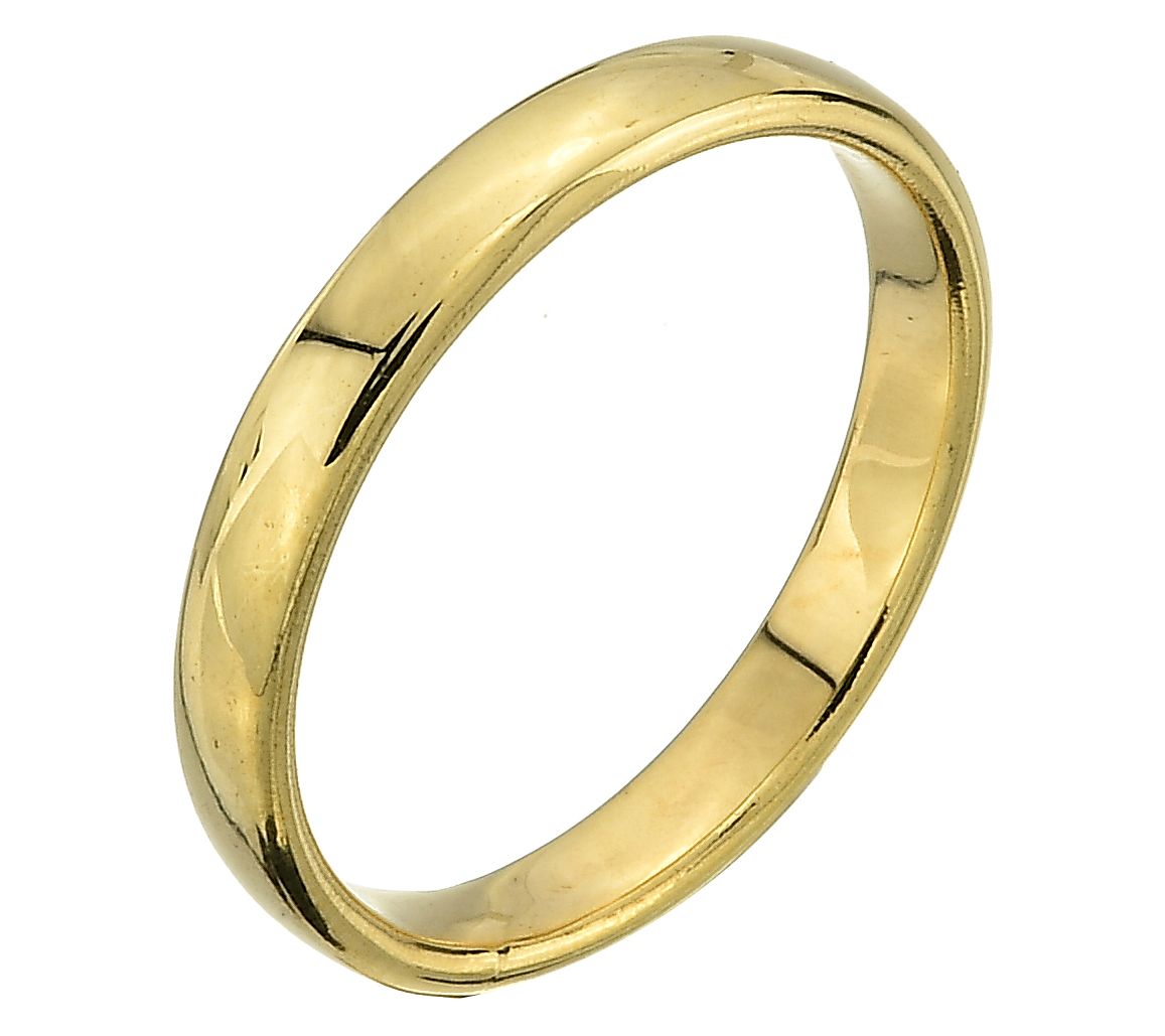 Adorna 14K Gold High Polished Band Ring
