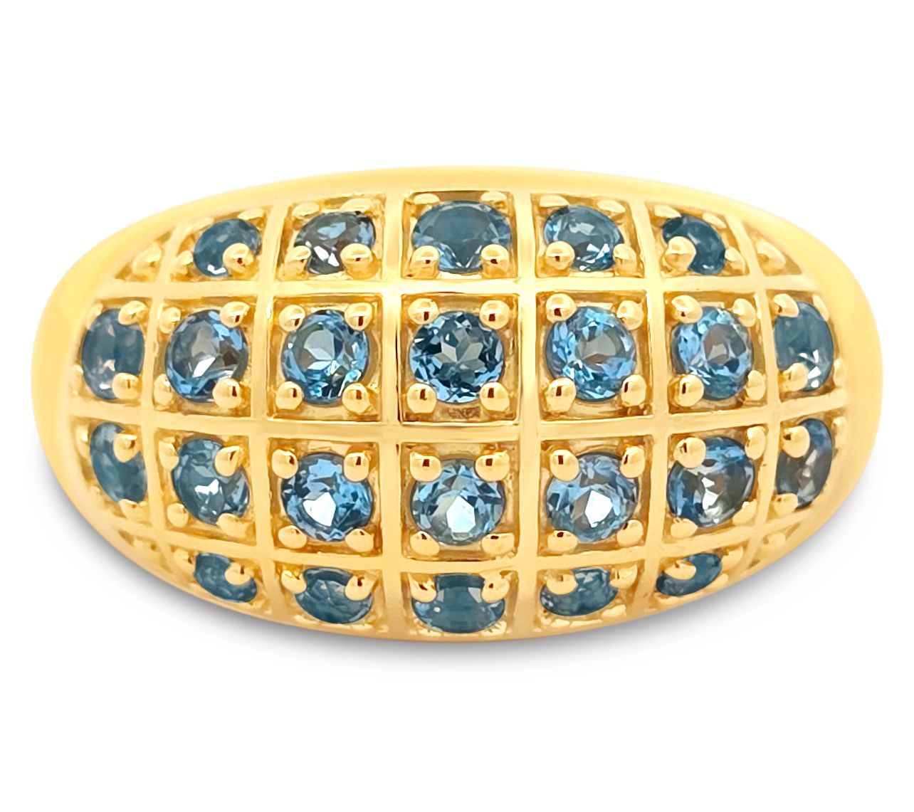 Elyse Ryan 14K Gold Clad Blue Topaz Jayden Ring